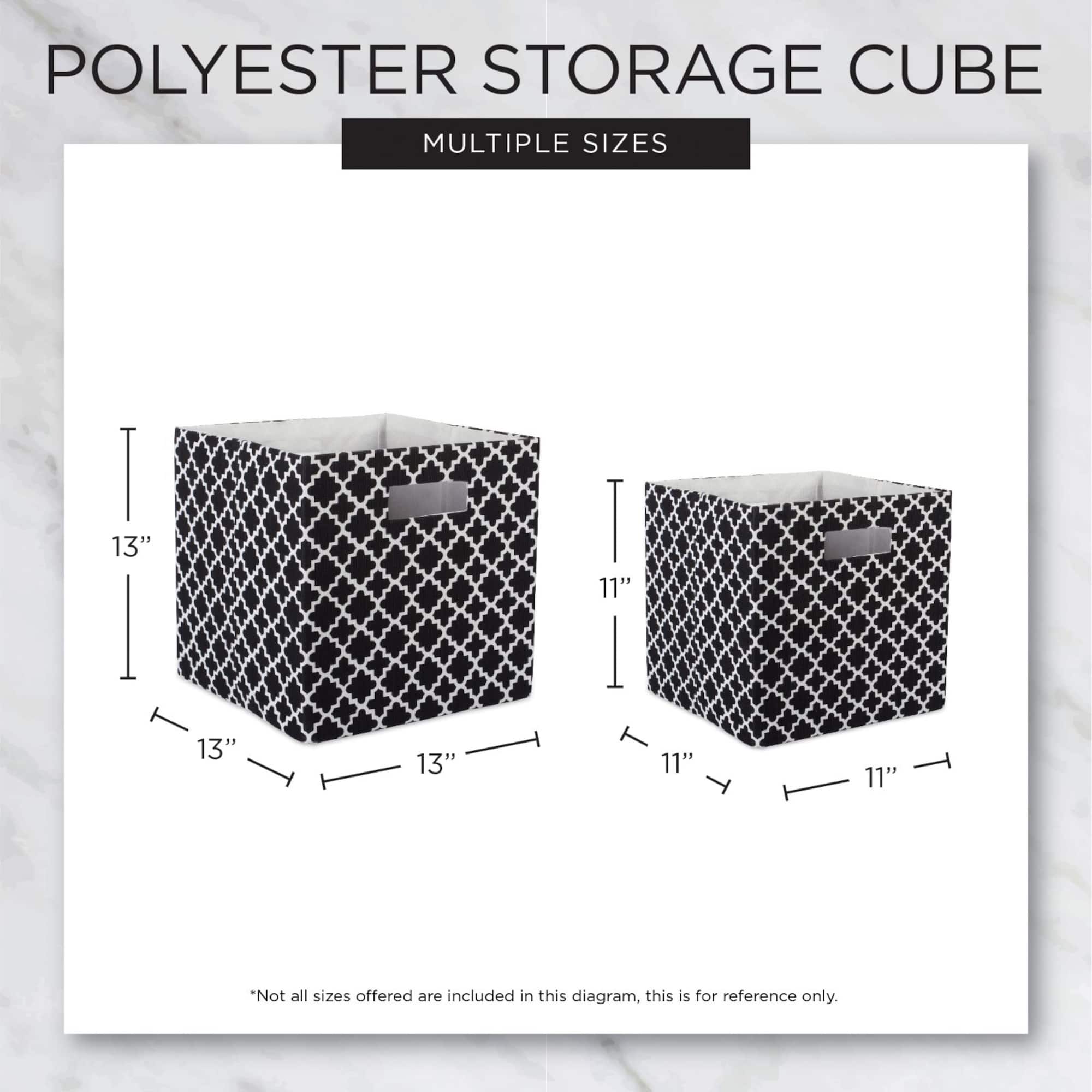 DII® 11" Stone Herringbone Storage Cube, 2ct.
